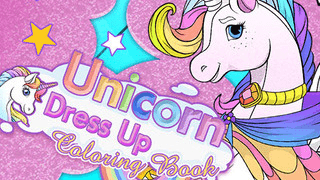 Unicorn Dress Up Coloring Book